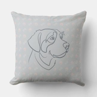 Golden Retriever Golden Pattern Throw Pillow