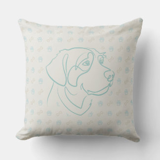 Golden Retriever Golden Pattern Throw Pillow