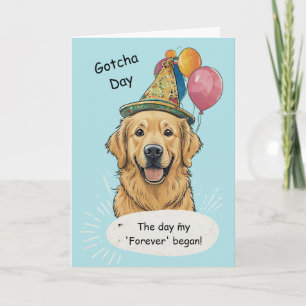 Golden Retriever Gotcha Day Celebration Card