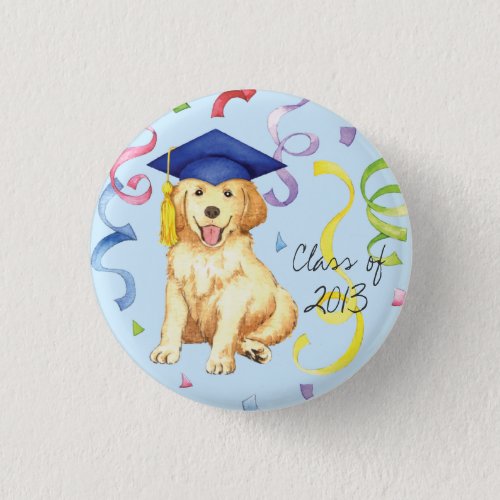 Golden Retriever Graduate Button