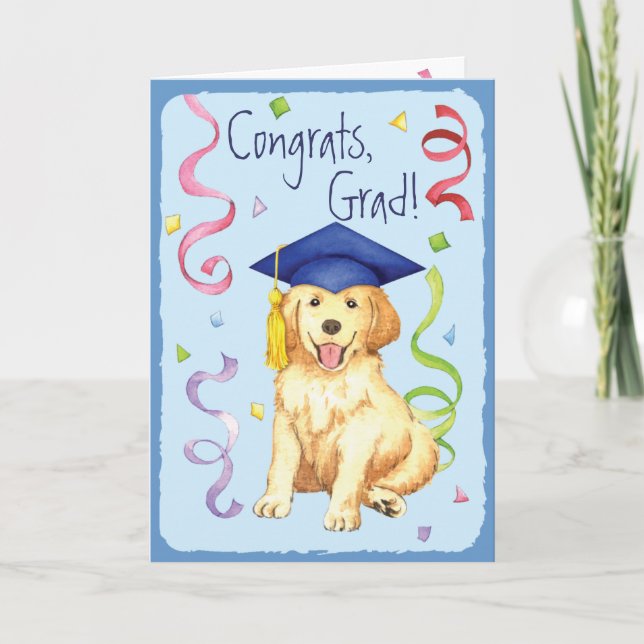 Golden Retriever Graduate Card (Front)
