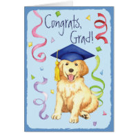 Golden Retriever Graduate Card