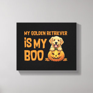 Golden Retriever Halloween Canvas Print
