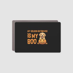 Golden Retriever Halloween Car Magnet