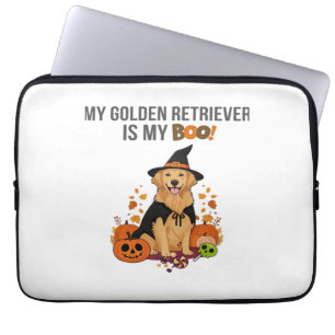 Golden Retriever Halloween Dog My Golden Retrieve Laptop Sleeve