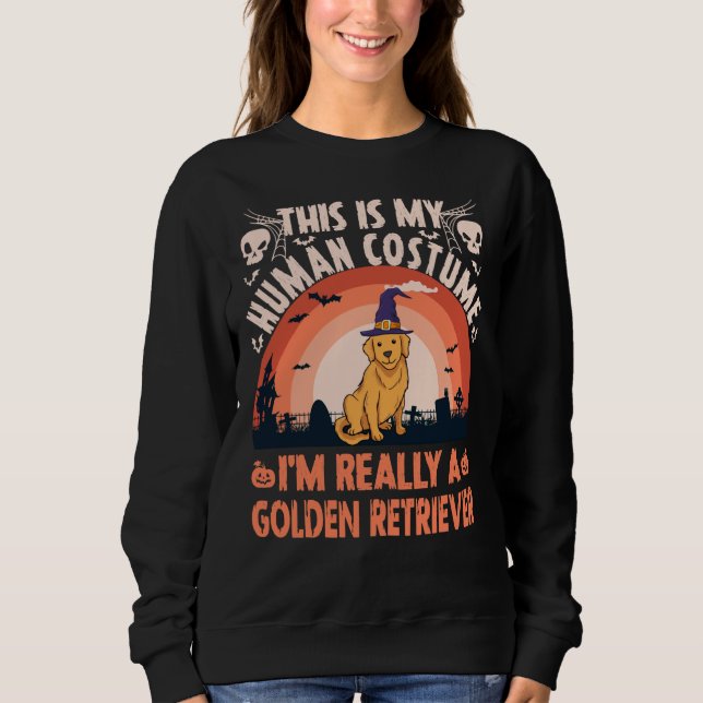 Golden Retriever Halloween Human Costume Sweatshirt (Front)
