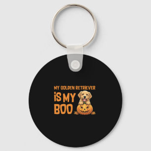 Golden Retriever Halloween Keychain