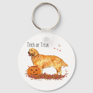 Golden Retriever Halloween Keychain