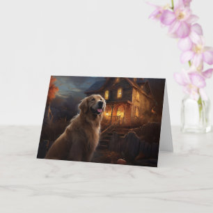 Golden Retriever Halloween Scary Card