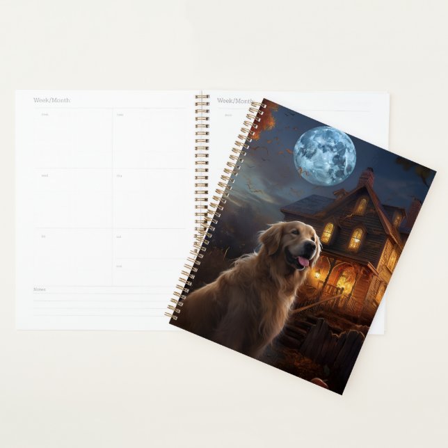 Golden Retriever Halloween Scary Planner (Display)