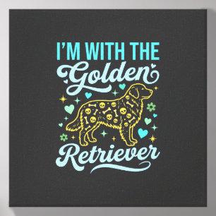 Golden Retriever Halloween Skull Pattern Dog Lover Canvas Photo Tile
