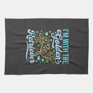 Golden Retriever Halloween Skull Pattern Dog Lover Kitchen Towel