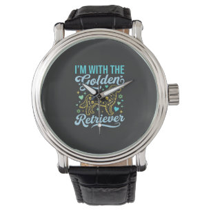 Golden Retriever Halloween Skull Pattern Dog Lover Watch