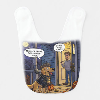 Golden Retriever Halloween T-Shirt Funny Treats Baby Bib