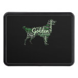 Golden Retriever Halloween Typography Hitch Cover