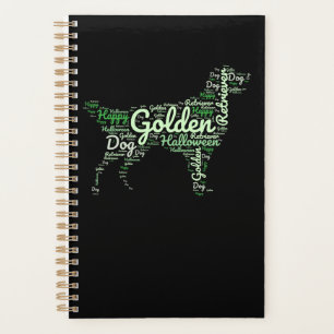Golden Retriever Halloween Typography Planner