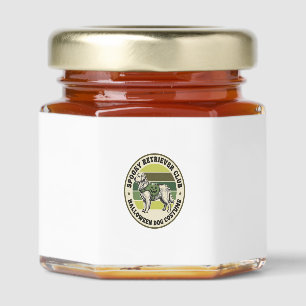 Golden Retriever Halloween Vintage Costume Badge_1 Honey Jar Favors