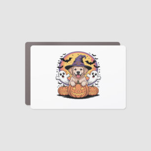 Golden Retriever Halloween Witch Dog Classic T-Shi Car Magnet
