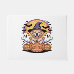 Golden Retriever Halloween Witch Dog Classic T-Shi Doormat