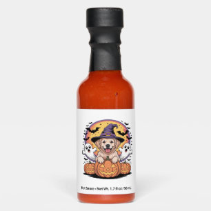 Golden Retriever Halloween Witch Dog Classic T-Shi Hot Sauces