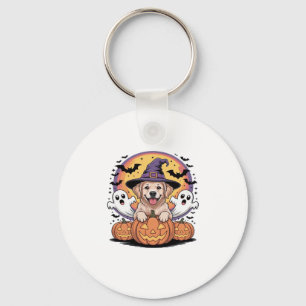 Golden Retriever Halloween Witch Dog Classic T-Shi Keychain