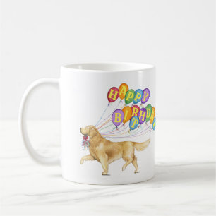 Golden Retriever Happy Birthday Coffee Mug