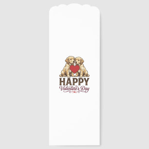 Golden Retriever Happy Valentine’s Day Bookmarks