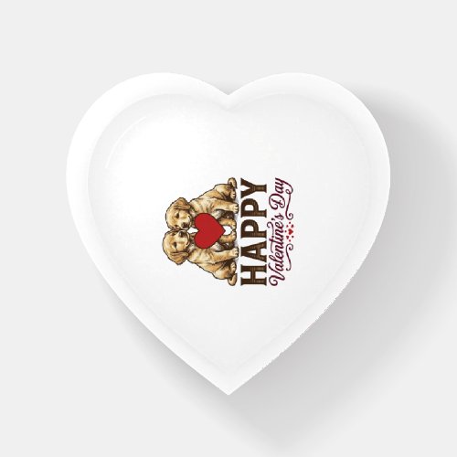 Golden Retriever Happy Valentines Day Paperweight