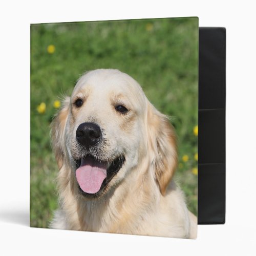 Golden Retriever Headshot 1 3 Ring Binder