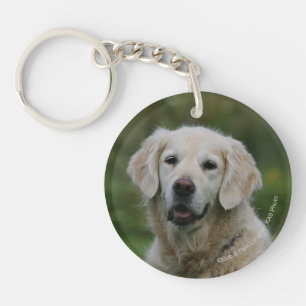 Golden Retriever Headshot 2 Keychain