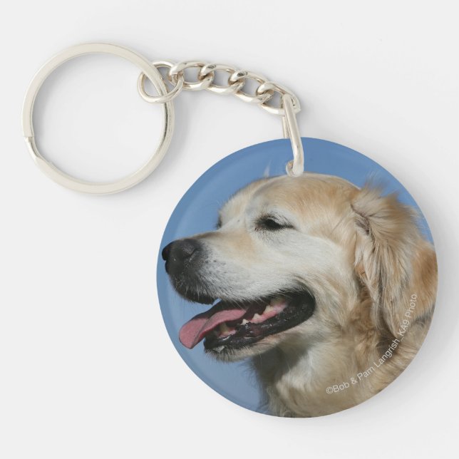 Golden Retriever Headshot 4 Keychain (Front)