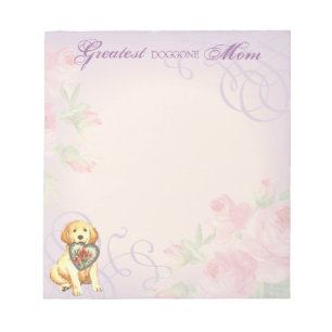 Golden Retriever Heart Mom Notepad