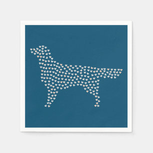 Golden Retriever Hearts Napkins