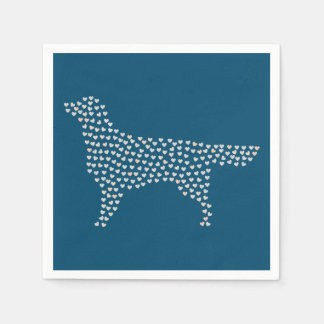 Golden Retriever Hearts Napkins