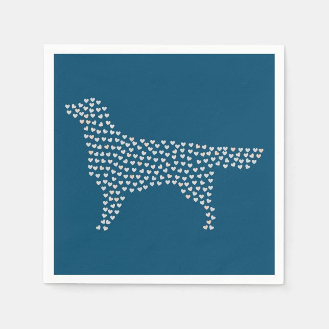 Golden Retriever Hearts Napkins (Front)