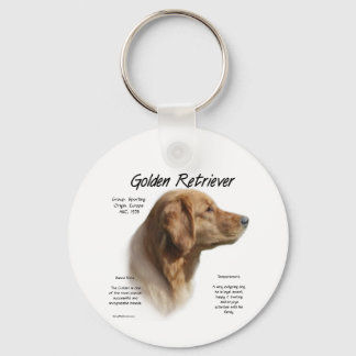 Golden Retriever History Design Keychain