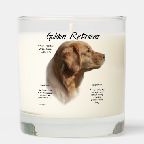 Golden Retriever History Design Scented Candle
