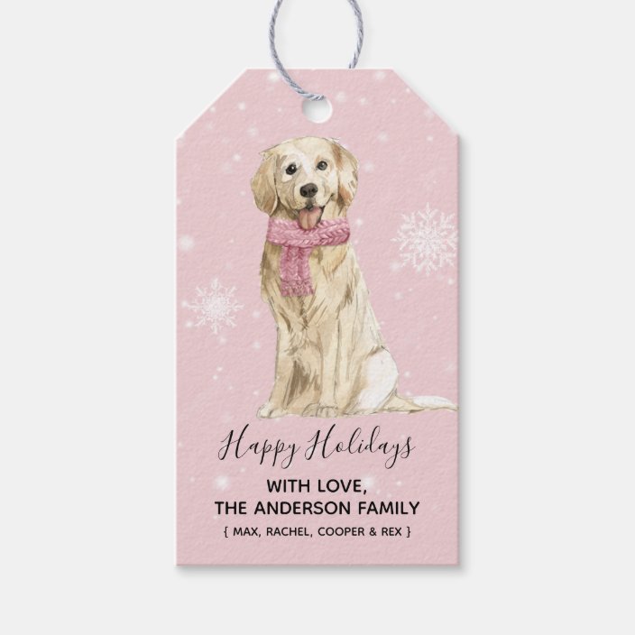 Golden Retriever Holiday Christmas Gift Tags Zazzle Com