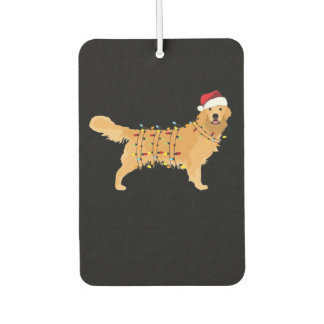 Golden Retriever Holiday Christmas Light Essential Air Freshener