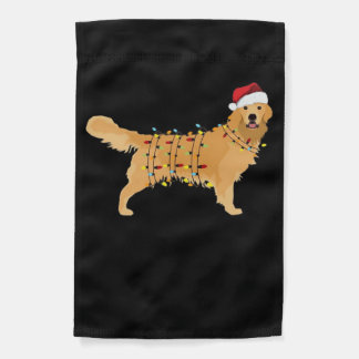 Golden Retriever Holiday Christmas Light Essential Garden Flag