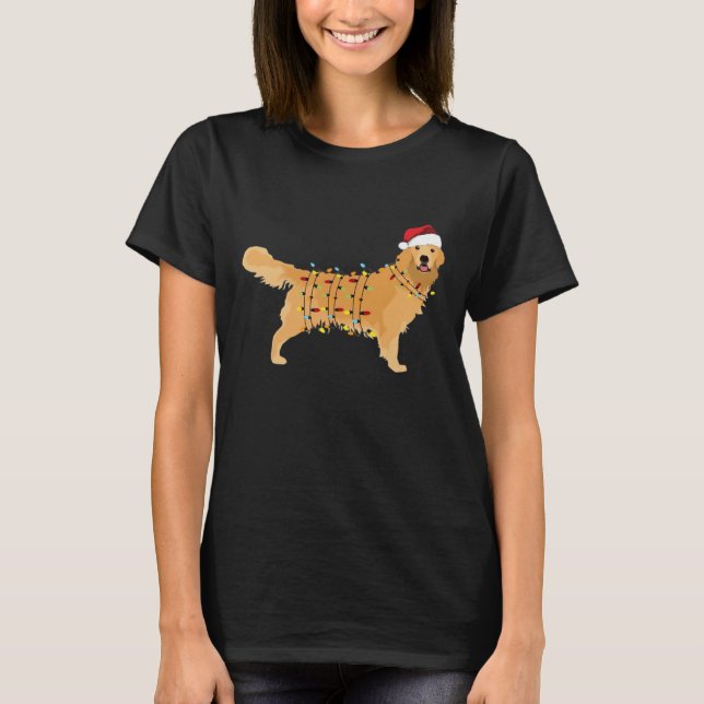 Golden Retriever Holiday Christmas Light Essential T-Shirt (Front)