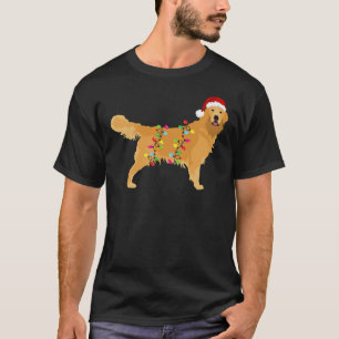 Golden Retriever Holiday Christmas Light Golden Re T-Shirt