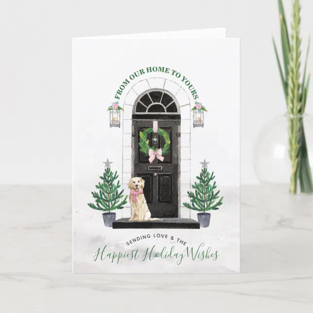 Golden Retriever Holiday Greeting Card | Zazzle