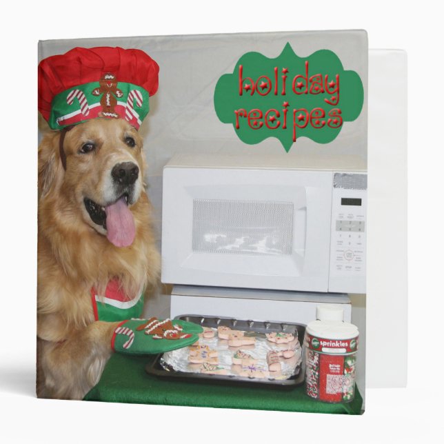 Golden Retriever Holiday Recipes Binder (Front/Inside)
