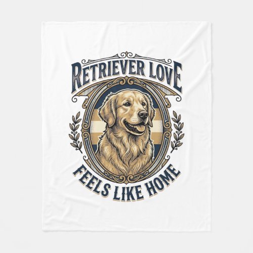 Golden Retriever Home Comfort Vintage Engraving Do Fleece Blanket
