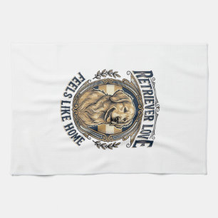 Golden Retriever Home Comfort Vintage Engraving Do Kitchen Towel