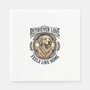 Golden Retriever Home Comfort Vintage Engraving Do Napkins