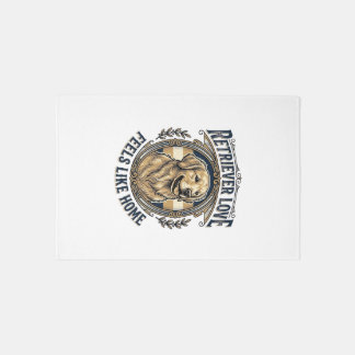 Golden Retriever Home Comfort Vintage Engraving Do Rug