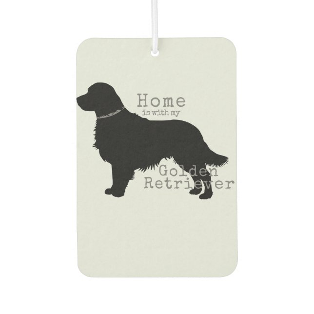 Golden Retriever Home is with my Golden Air Freshener (Front)