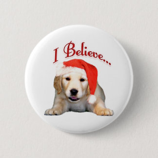 Golden Retriever I Believe - Button